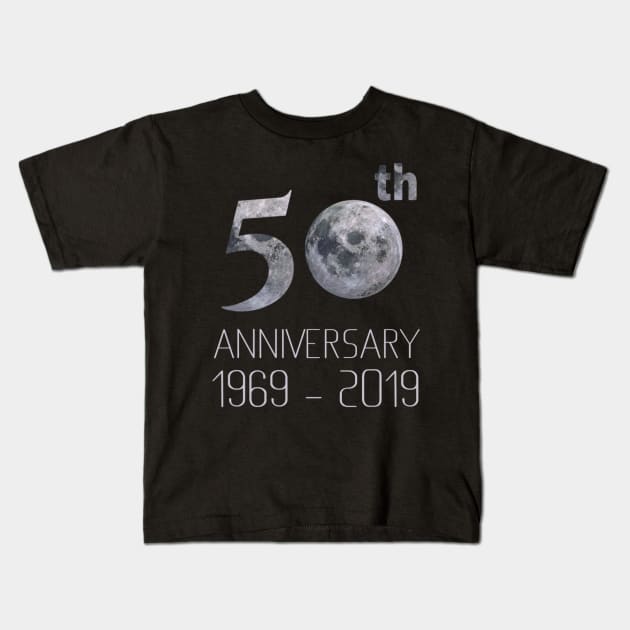 Moon Landing 50th anniversary Apollo 11 20tg July 1969-2019 Kids T-Shirt by BrightShadow